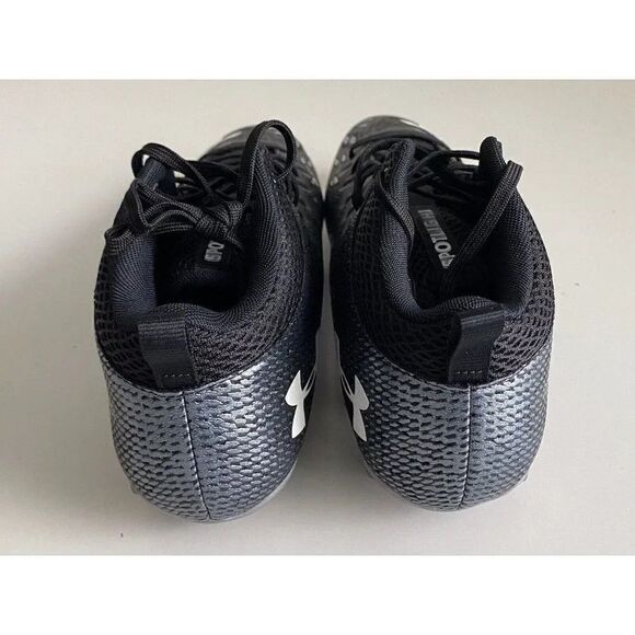 Men's Sz 12.5 Under Armour Spotlight UA Football Cleats Black 3023963-001 NEW - Picture 4 of 9